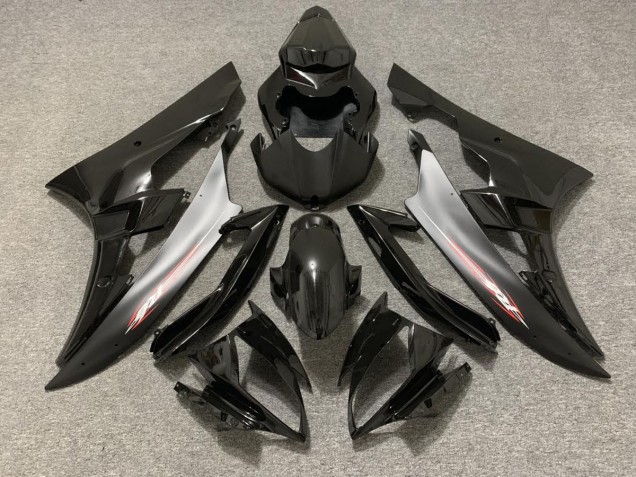 Black Matte Red Pin 06-07 Yamaha R6 Fairings