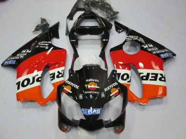 Black Repsol 01-03 Honda CBR600 F4i Fairings