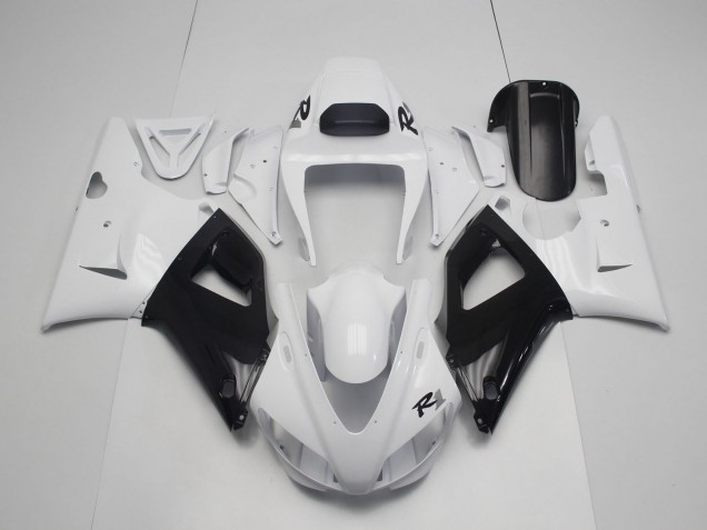 Black and White 98-99 Yamaha R1 Fairings