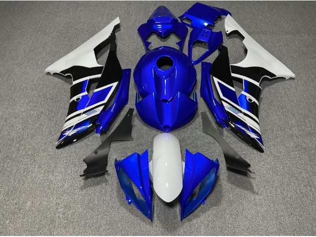 Blue Black and White OEM Style 08-16 Yamaha R6 Fairings