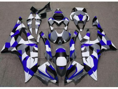 Blue Camo Plain 08-16 Yamaha R6 Fairings