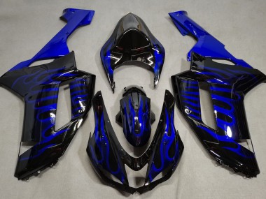 Blue Flame 07-08 Kawasaki ZX6R Fairings