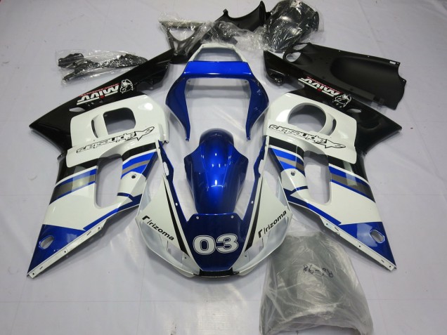 Blue White 03 98-02 Yamaha R6 Fairings