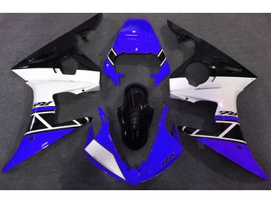 Blue White and Black 03-04 Yamaha R6 Fairings