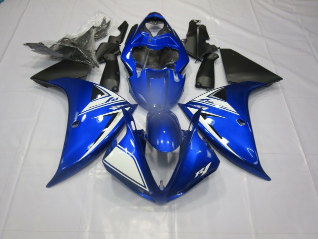 Blue and Black 12-14 Yamaha R1 Fairings