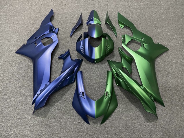 Blue and Green Split 17-21 Yamaha R6 Fairings