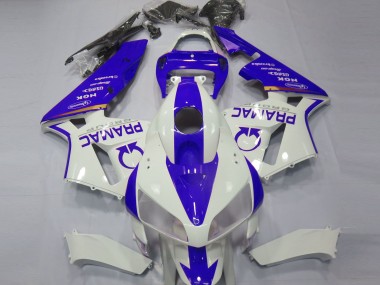 Blue and White Custom 05-06 Honda CBR600RR Fairings