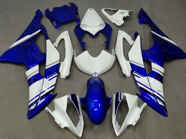 Blue and White Custom OEM Style 08-16 Yamaha R6 Fairings