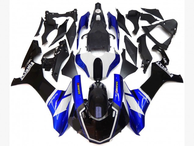 Blue and White Custom Style 15-19 Yamaha R1 Fairings