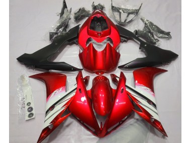 Bright Red & White 04-06 Yamaha R1 Fairings