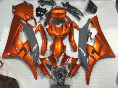 Burnt Orange and Nardo 06-07 Yamaha R6 Fairings