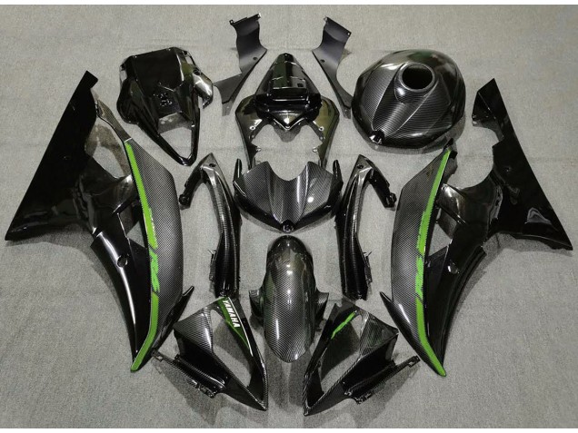 Carbon Fiber & Green 08-16 Yamaha R6 Fairings