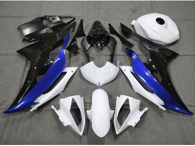 Custom Blue Black and White 08-16 Yamaha R6 Fairings