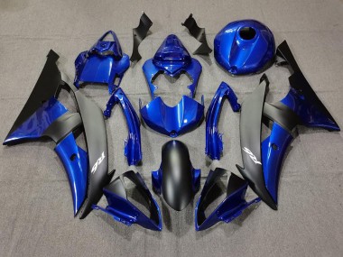 Dark Blue and Matte Black 08-16 Yamaha R6 Fairings