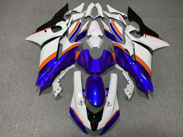 Deep Blue and Orange 17-21 Yamaha R6 Fairings