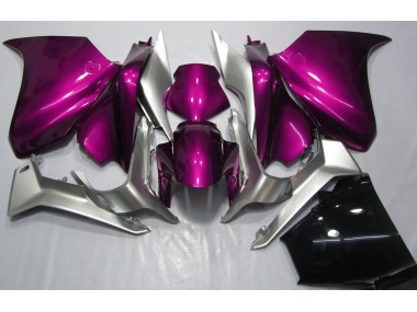 Deep Pink and Silver 10-13 Honda VFR1200 Fairings