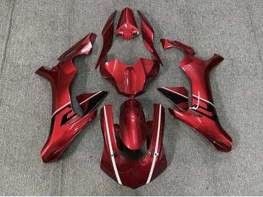 Deep Red & Black and White Accents 15-19 Yamaha R1 Fairings