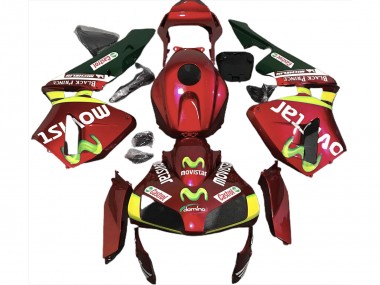 Deep Red Movistar 03-04 Honda CBR600RR Fairings