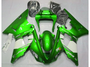 Electric Green & White 00-01 Yamaha R1 Fairings