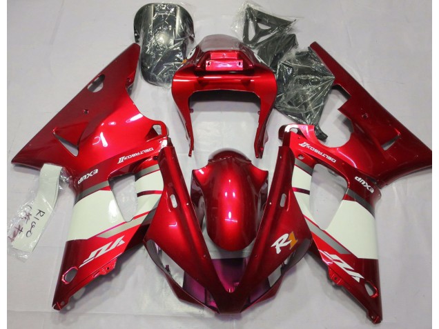 Fire Red & White 00-01 Yamaha R1 Fairings