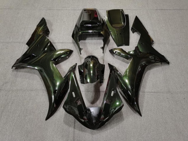 Forest Green & Gold 02-03 Yamaha R1 Fairings