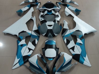 Glacier Blue Snow Camo 08-16 Yamaha R6 Fairings