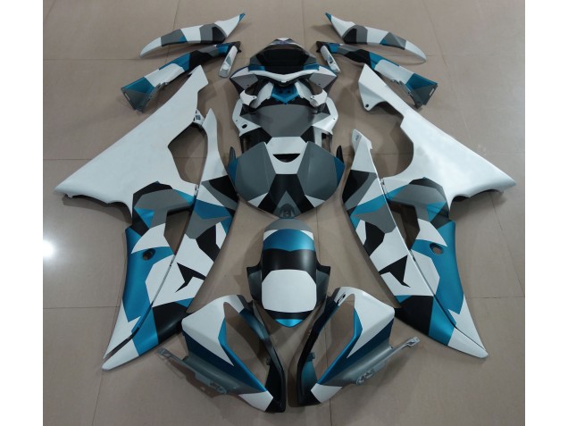 Glacier Blue Snow Camo 08-16 Yamaha R6 Fairings