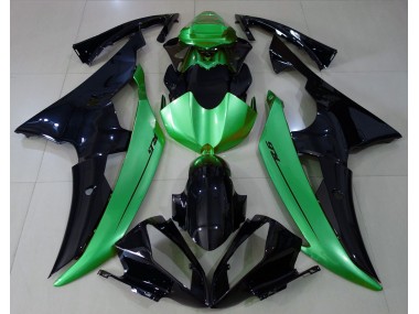 Gloss Black & Light Green 08-16 Yamaha R6 Fairings