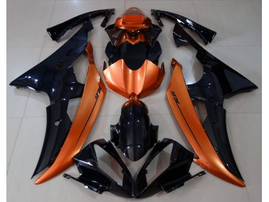 Gloss Black & Light Orange 08-16 Yamaha R6 Fairings