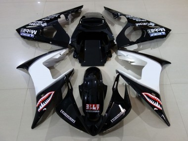 Gloss Black & Logos 06-07 Yamaha R6 Fairings