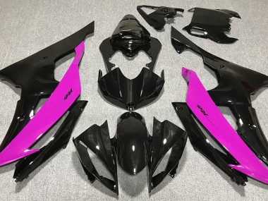 Gloss Black & Pink 08-16 Yamaha R6 Fairings