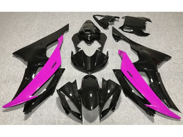 Gloss Black & Pink 08-16 Yamaha R6 Fairings