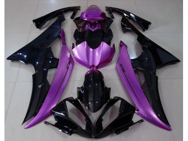 Gloss Black & Rose Purple 08-16 Yamaha R6 Fairings