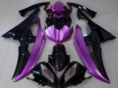 Gloss Black & Rose Purple 08-16 Yamaha R6 Fairings