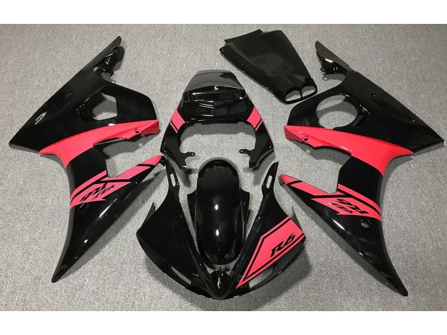 Gloss Black and Red 03-04 Yamaha R6 Fairings