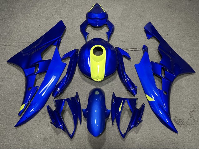 Gloss Blue & High Vis Yellow 06-07 Yamaha R6 Fairings