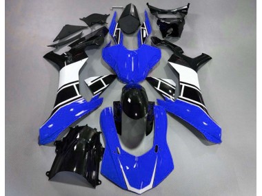 Gloss Blue White and Black 15-19 Yamaha R1 Fairings