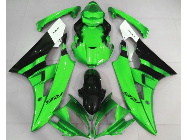 Gloss Green and Black 06-07 Yamaha R6 Fairings