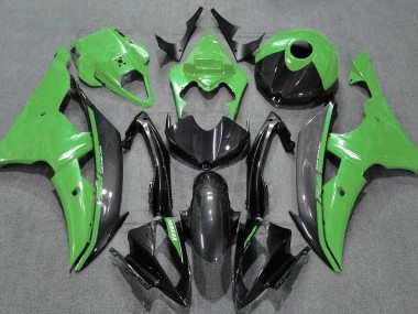 Gloss Green and Carbon 08-16 Yamaha R6 Fairings