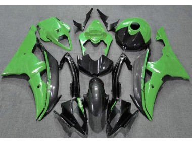 Gloss Green and Carbon 08-16 Yamaha R6 Fairings