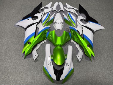 Gloss Green and Light Blue 17-21 Yamaha R6 Fairings