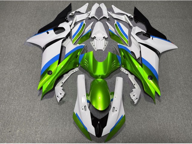 Gloss Green and Light Blue 17-21 Yamaha R6 Fairings