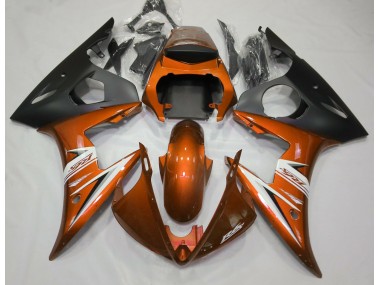 Gloss Orange & White 03-04 Yamaha R6 Fairings