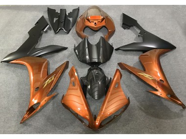 Gloss Orange and Carbon Fiber Style 04-06 Yamaha R1 Fairings