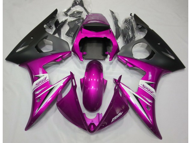 Gloss Pink & White 03-04 Yamaha R6 Fairings