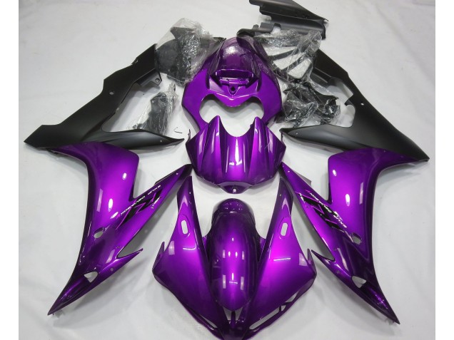 Gloss Purple & Black 04-06 Yamaha R1 Fairings