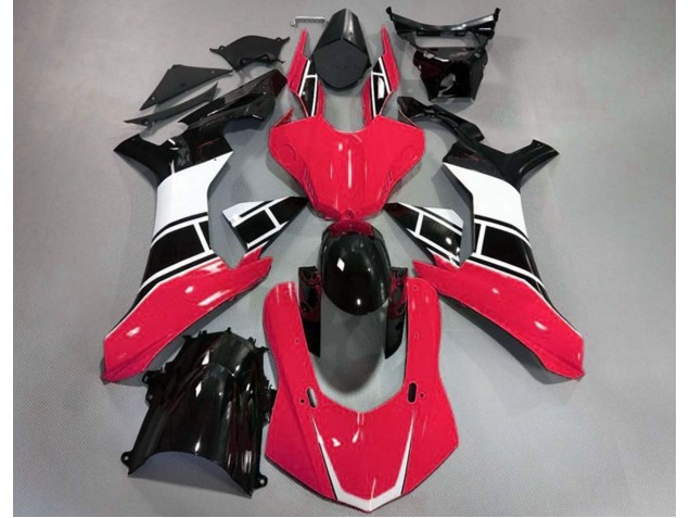 Gloss Red White and Black 15-19 Yamaha R1 Fairings