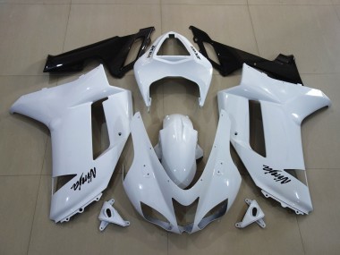 Gloss White 07-08 Kawasaki ZX6R Fairings