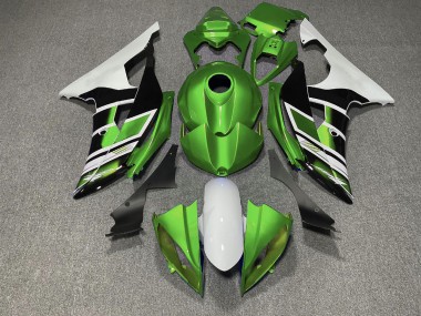 Green Black and White OEM Style 08-16 Yamaha R6 Fairings