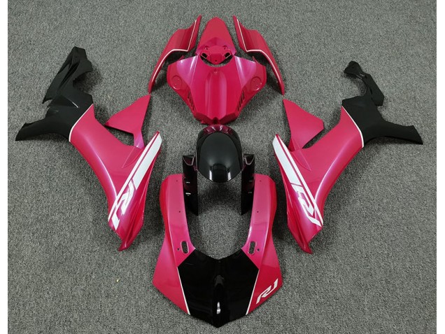 Hot Pink and Black 15-19 Yamaha R1 Fairings